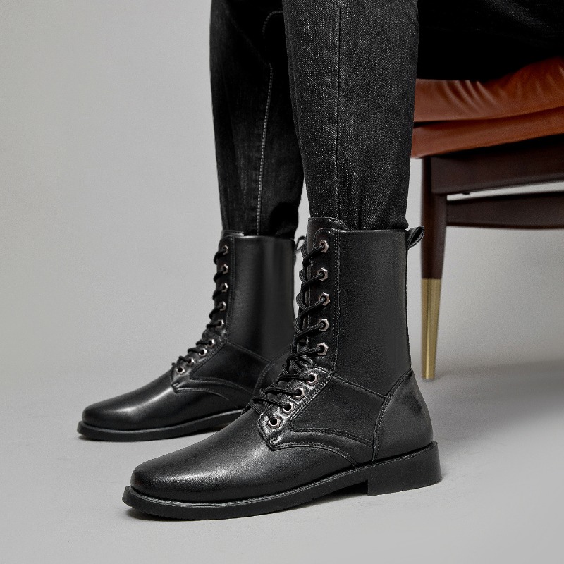 High-top Leather Boots Outdoor - đánh giá và giá Men'S Shoes For Work