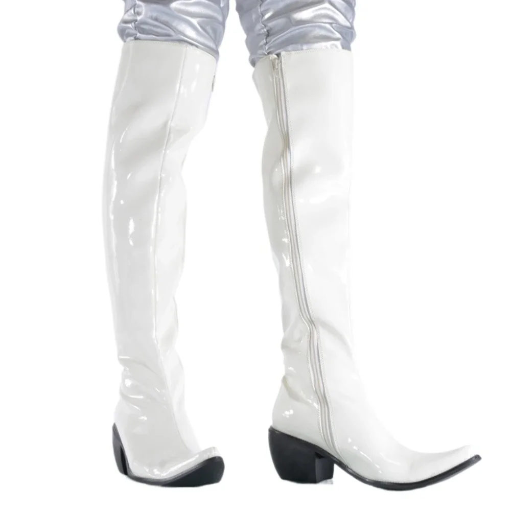 Fashion Men Patent Leather Ove - đánh giá và giá Shoes Heels Men